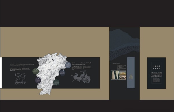 新中式國風博物館文化墻排版設(shè)計