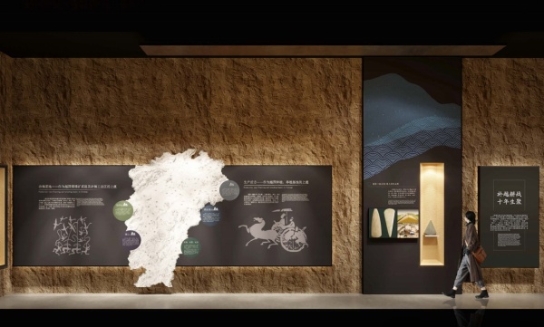 新中式國風博物館文化墻排版設(shè)計