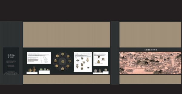 新中式國風博物館文化墻排版設(shè)計
