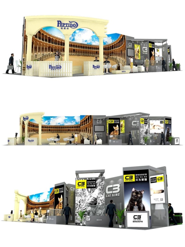 上海亞洲寵物展覽會(huì)54平展臺(tái)搭建施工方案