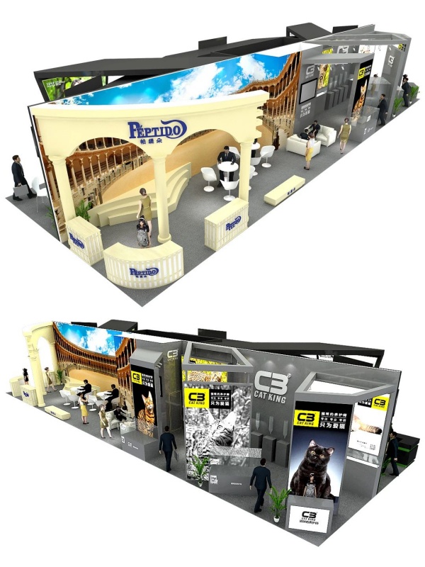 上海亞洲寵物展覽會(huì)54平展臺(tái)搭建施工方案