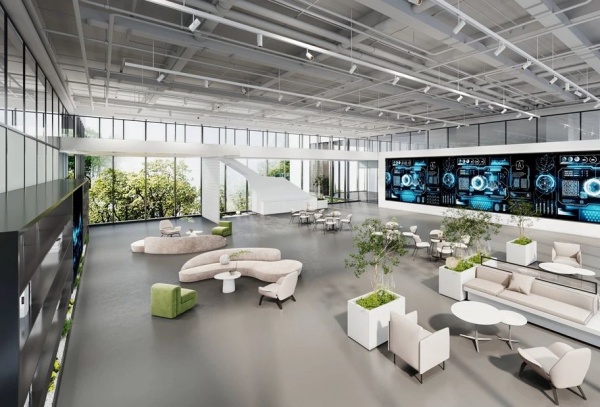 安得智聯(lián)辦公樓中庭展廳設計