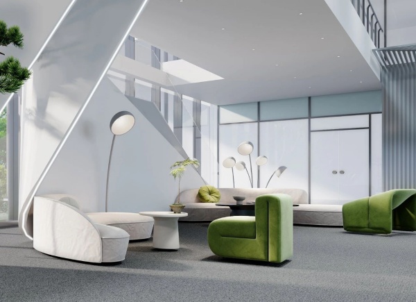 安得智聯(lián)辦公樓中庭展廳設計