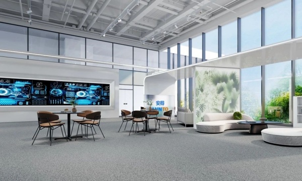 安得智聯(lián)辦公樓中庭展廳設計