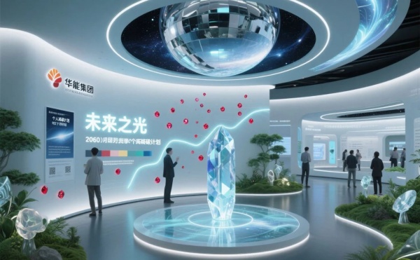 華能環(huán)保科技展廳里能摸到風、看到魚，還能穿越到 2050