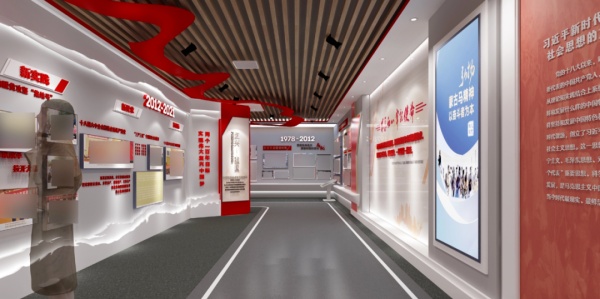 黨建展館設(shè)計紅色窗口筑信仰