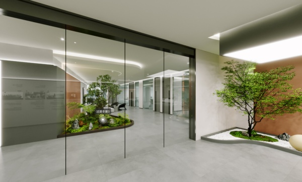 現(xiàn)代辦公室展廳設計