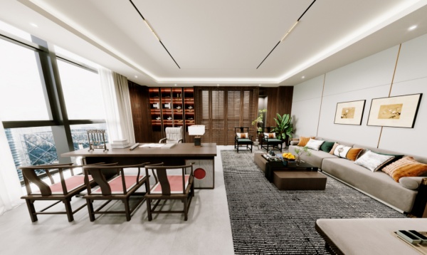 現(xiàn)代辦公室展廳設計