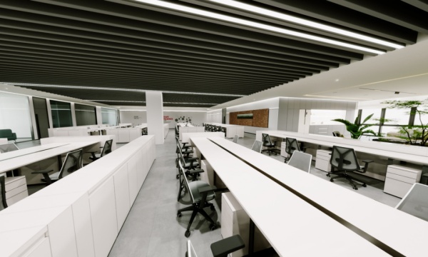 現(xiàn)代辦公室展廳設計