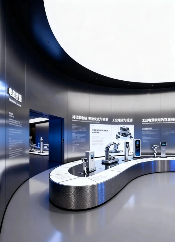 科技展廳設計｜用光影與線條，重構工業科技美學